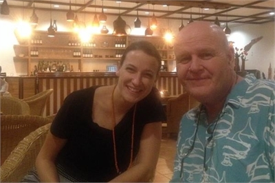 Lindsey Greising (left) with Tom Hyland (right) Lindsey Greising (left) with Tom Hyland (right)